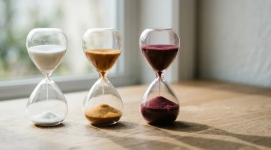 Visual metaphor representing the cumulative physiological wear and tear of chronic stress on the human body over time