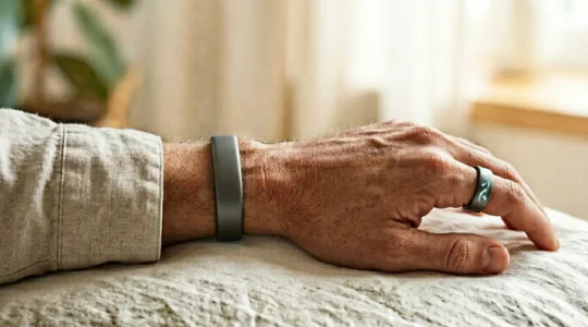 Heart rate variability monitoring through wearable technology showing nervous system balance